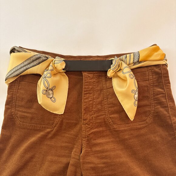 Hermes Romance Scarf Belt in Black leather w Gold Hardware NEW conniesluxuries - Picture 5 of 12